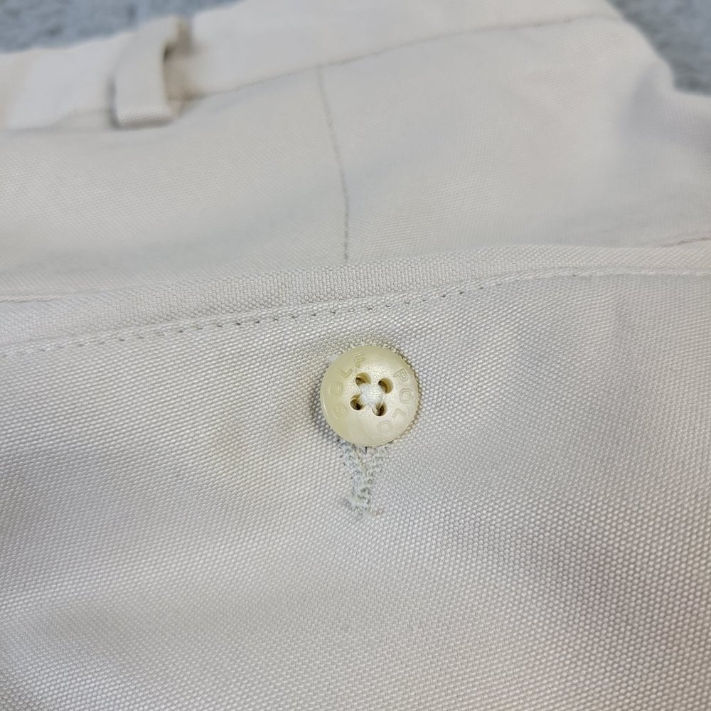 Polo Golf Ralph Lauren Pants Men's Size 35 x 32 Pleated Cuffed Beige - Picture 5 of 13